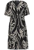 Gemustertes Tunika-Kleid black