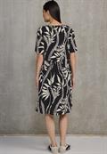 Gemustertes Tunika-Kleid black