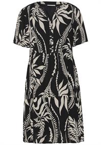 Gemustertes Tunika-Kleid black
