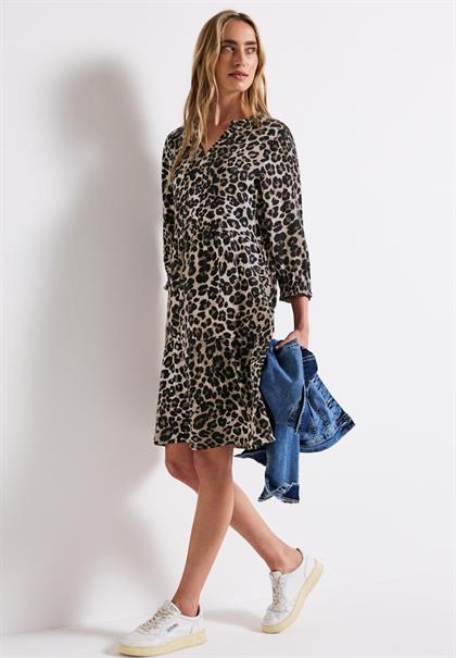 Gemustertes Tunika-Kleid black