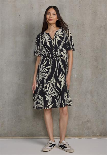Gemustertes Tunika-Kleid black