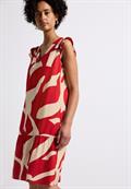 Gemustertes Tunika-Kleid glory red