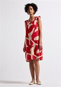 Gemustertes Tunika-Kleid glory red