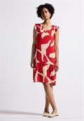 Gemustertes Tunika-Kleid glory red