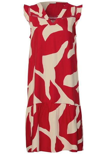 Gemustertes Tunika-Kleid glory red