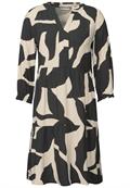 Gemustertes Tunika-Kleid whale tail grey