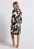 Gemustertes Tunika-Kleid whale tail grey
