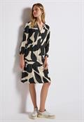 Gemustertes Tunika-Kleid whale tail grey