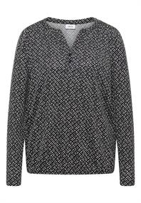 Gemustertes Tunika-Shirt light greige
