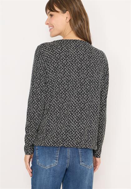 Gemustertes Tunika-Shirt light greige