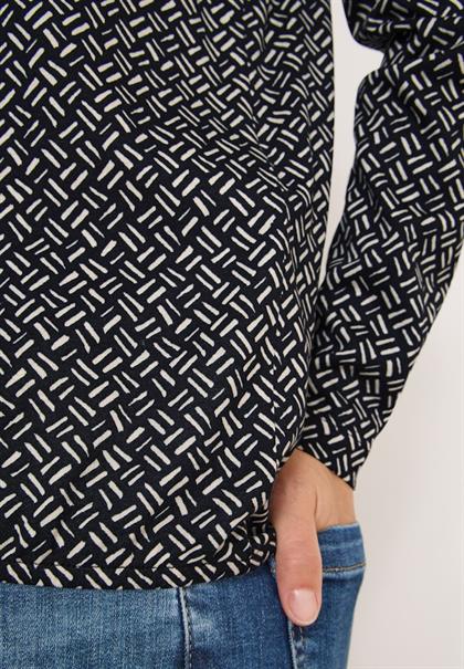 Gemustertes Tunika-Shirt light greige