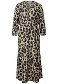 Gemustertes Volant-Kleid coastal beige