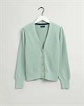 Gerippte Baumwollstrickjacke porcelain green