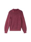 Gerippter Pullover mit Stehkragen blackberry rib structure