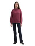 Gerippter Pullover mit Stehkragen blackberry rib structure
