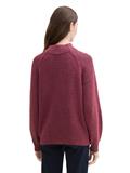 Gerippter Pullover mit Stehkragen blackberry rib structure