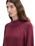 Gerippter Pullover mit Stehkragen blackberry rib structure