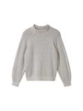 Gerippter Pullover mit Stehkragen explicit grey rib structure