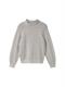 Gerippter Pullover mit Stehkragen explicit grey rib structure
