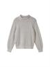 Gerippter Pullover mit Stehkragen explicit grey rib structure