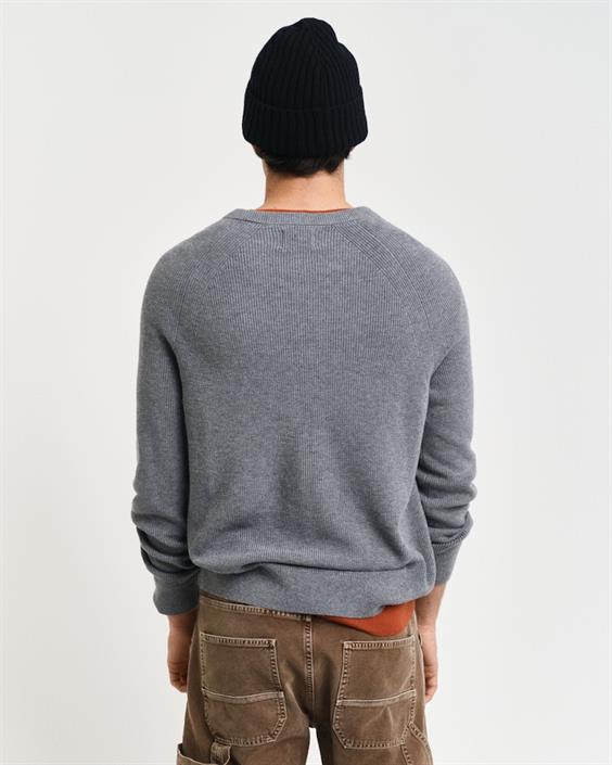 gerippter-rundhalspullover-aus-baumwoll-woll-gemisch-dark-grey-melange
