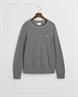 Gerippter Rundhalspullover aus Baumwoll-Woll-Gemisch dark grey melange