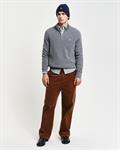 Gerippter Troyer aus Baumwoll-Woll-Gemisch dark grey melange