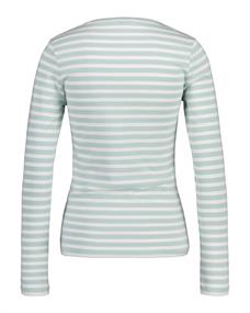 Geripptes Langarm-T-Shirt mit Streifen dusty turquoise