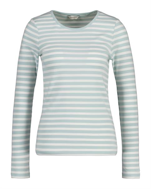 Geripptes Langarm-T-Shirt mit Streifen dusty turquoise