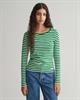 Geripptes Langarm-T-Shirt mit Streifen lavish green