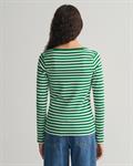 Geripptes Langarm-T-Shirt mit Streifen lavish green