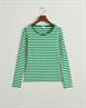 Geripptes Langarm-T-Shirt mit Streifen lavish green