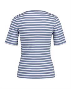 Geripptes T-Shirt mit Streifen blue water