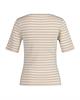Geripptes T-Shirt mit Streifen dry sand
