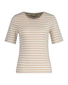 Geripptes T-Shirt mit Streifen dry sand