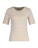 Geripptes T-Shirt mit Streifen dry sand