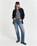 Geripptes T-Shirt mit Streifen evening blue