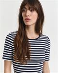 Geripptes T-Shirt mit Streifen evening blue