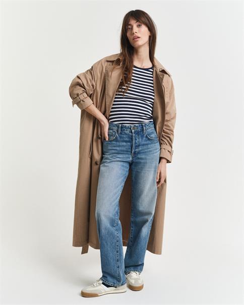 Geripptes T-Shirt mit Streifen evening blue