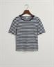 Geripptes T-Shirt mit Streifen evening blue