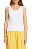 Geripptes Tanktop white