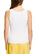 Geripptes Tanktop white
