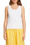 Geripptes Tanktop white