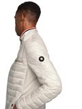 Gesteppte Hybrid Jacke off white