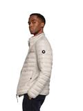 Gesteppte Hybrid Jacke off white