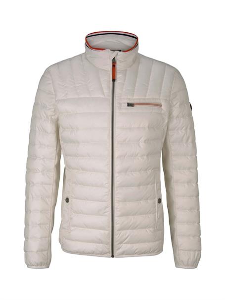 Gesteppte Hybrid Jacke off white