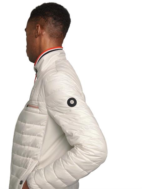 Gesteppte Hybrid Jacke off white