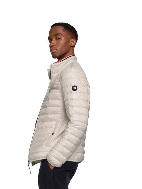 Gesteppte Hybrid Jacke off white