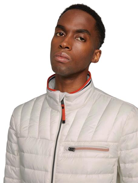 Gesteppte Hybrid Jacke off white
