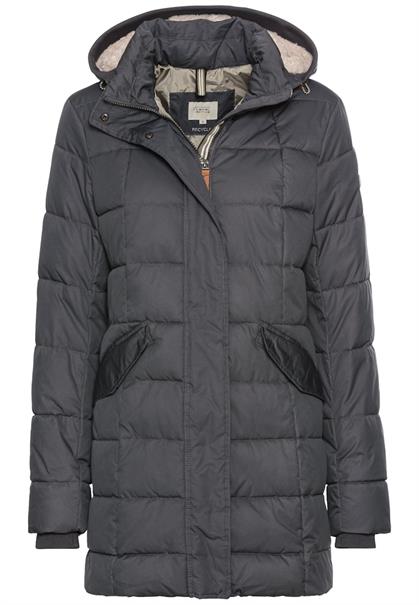 Gesteppte Jacke mit abnehmbarer Kapuze charcoal